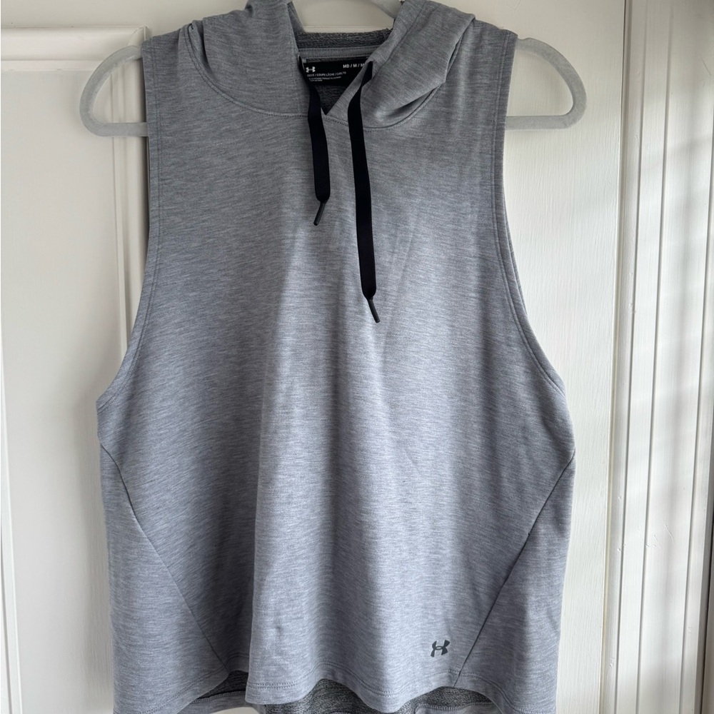 Under Armour Women's Light Gray Sleeveless Hoodie